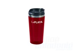 Plastovo-nerezový termo hrnček LaPLAYA Mercury Mug 420ml - červený